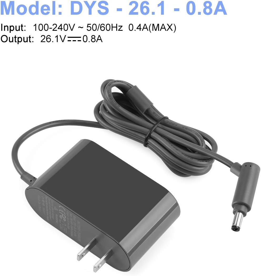 Xinjietec 21.6V V6 V7 V8 Charger for Dyson AC Adapter, Dyson Battery Charger for DC58 DC59 DC61 DC62 SV03 SV04 SV05 SV06, Model 205720-02 Dyson Charger for Dyson Cordless Vacuum Cleaner