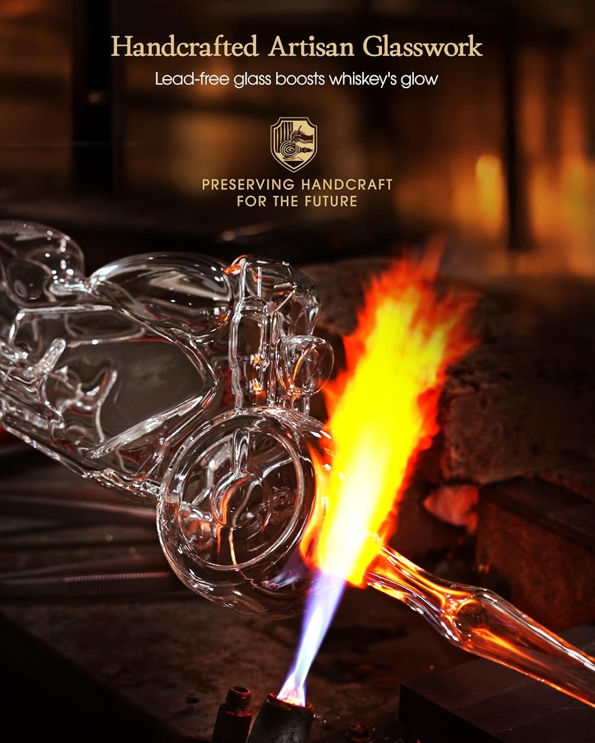 Birthday Gifts for Men Dad, Motorcycle Whiskey Decanter Set with 2 Glasses, Liquor Dispenser for Home Bar, Unique Gift for Him, Father, Boyfriend, Anniversary, Biker & Motor Lover, Christmas