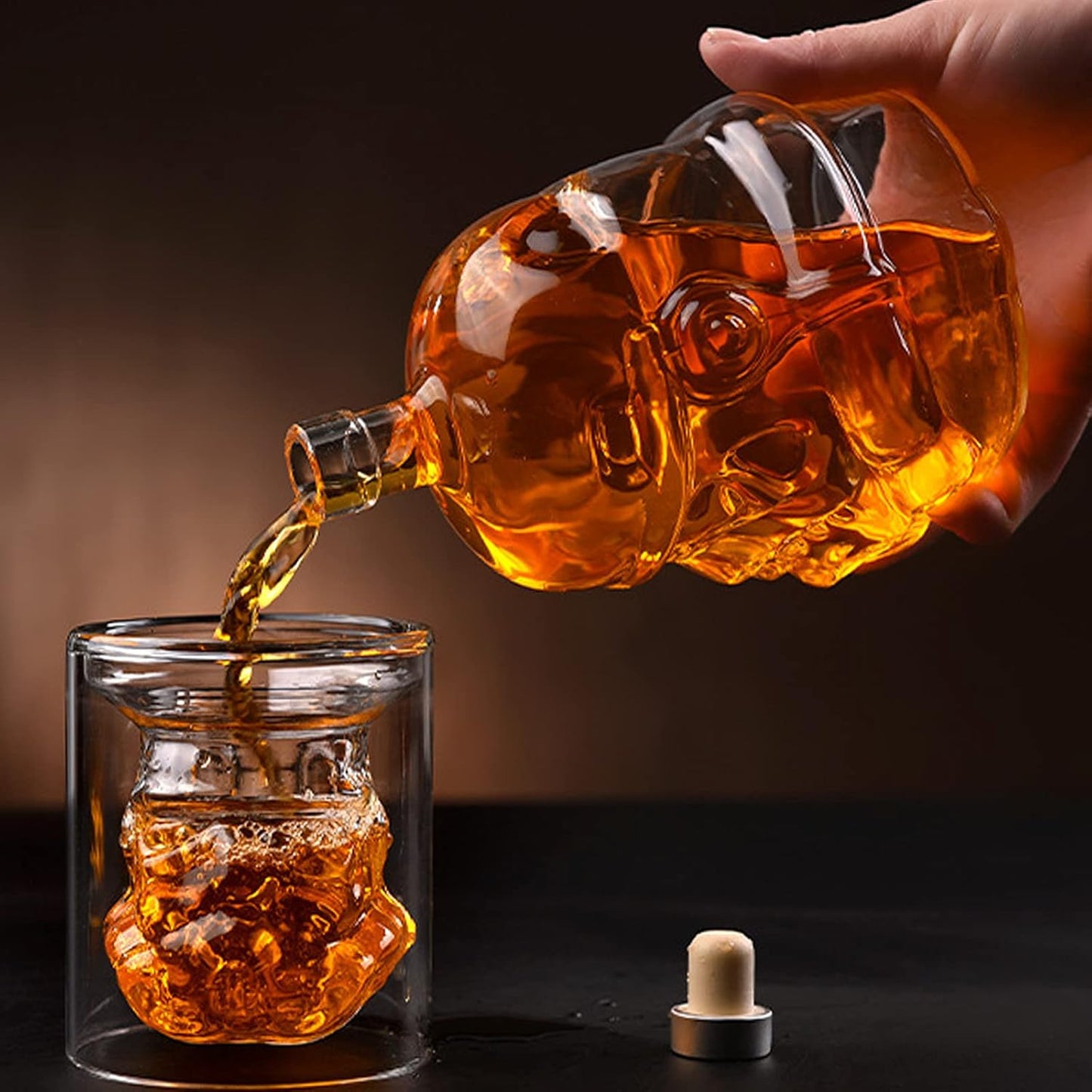 Whiskey Decanter Set, Whiskey Decanter with 2 150ml Glasses, Bosses Day Gifts for Men Husband Boyfriend Dad, Decanter Set for Brandy Liquor Bourbon Cocktails Vodka Scotch