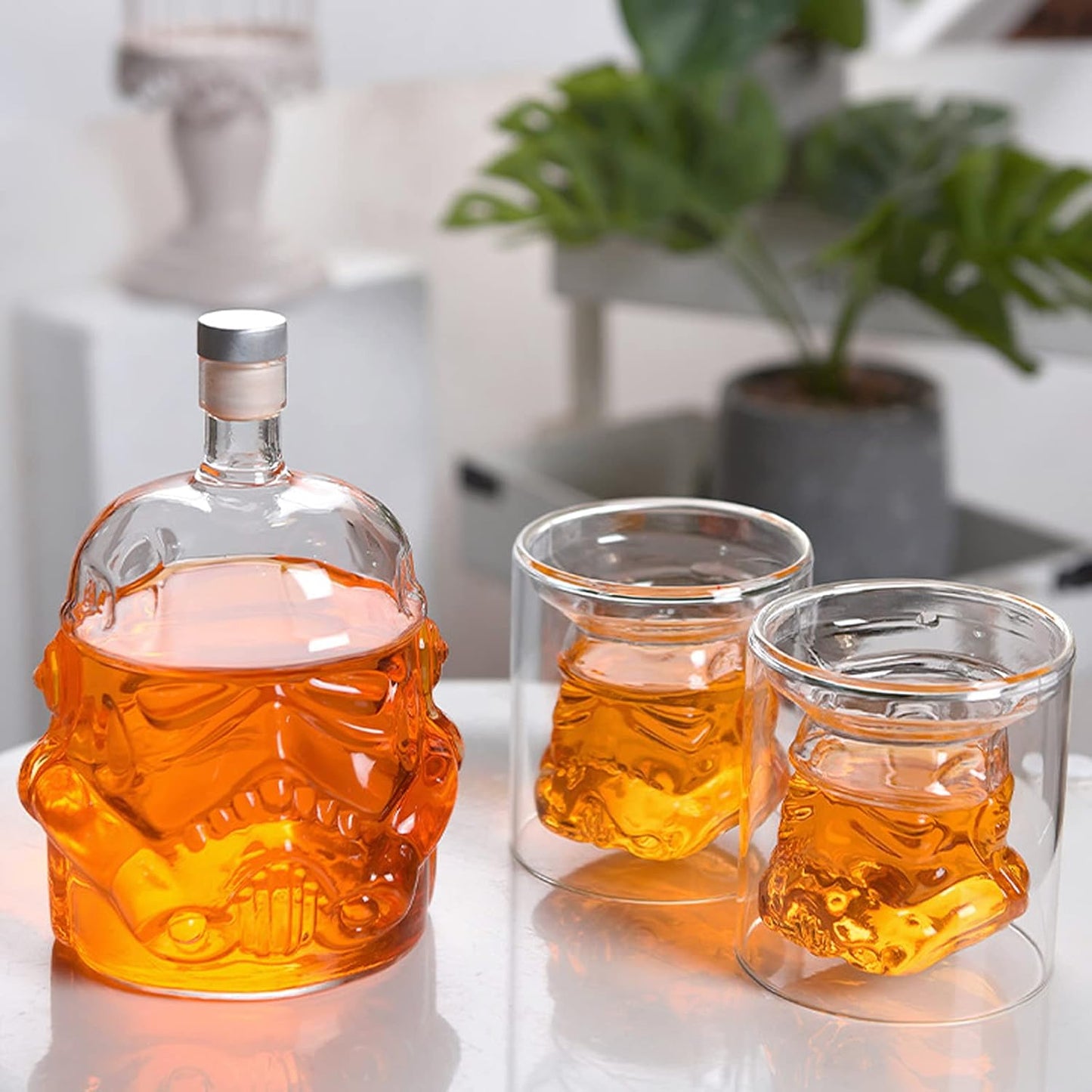 Whiskey Decanter Set, Whiskey Decanter with 2 150ml Glasses, Bosses Day Gifts for Men Husband Boyfriend Dad, Decanter Set for Brandy Liquor Bourbon Cocktails Vodka Scotch