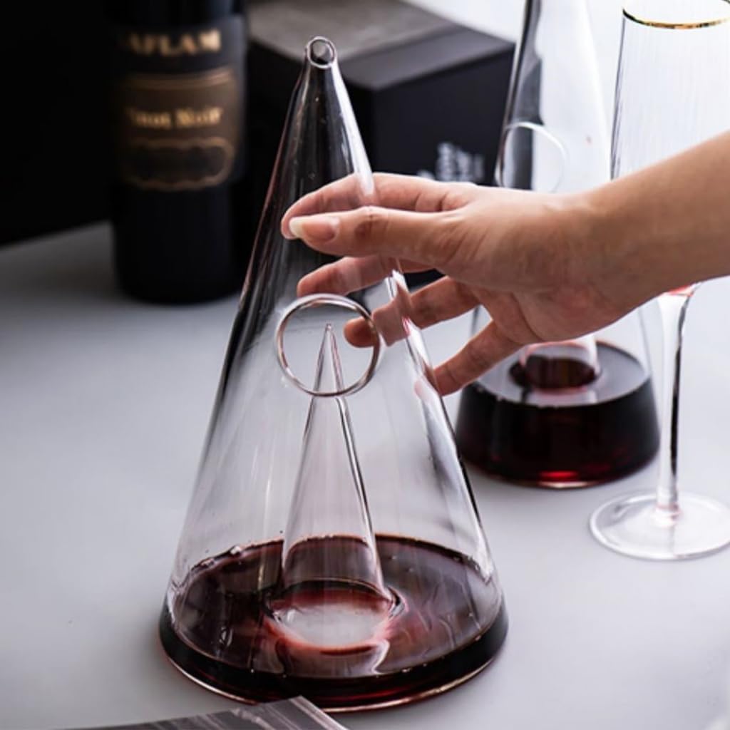 Glass Wine Decanter Waterfall Seperator Wine Pourer